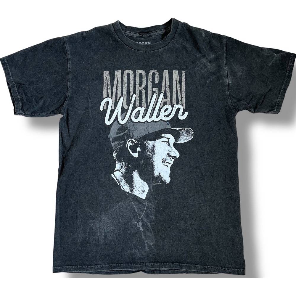 Morgan Wallen‎ Graphic T Shirt Charcoal Gray Washed Cotton Short Sleeve Size M